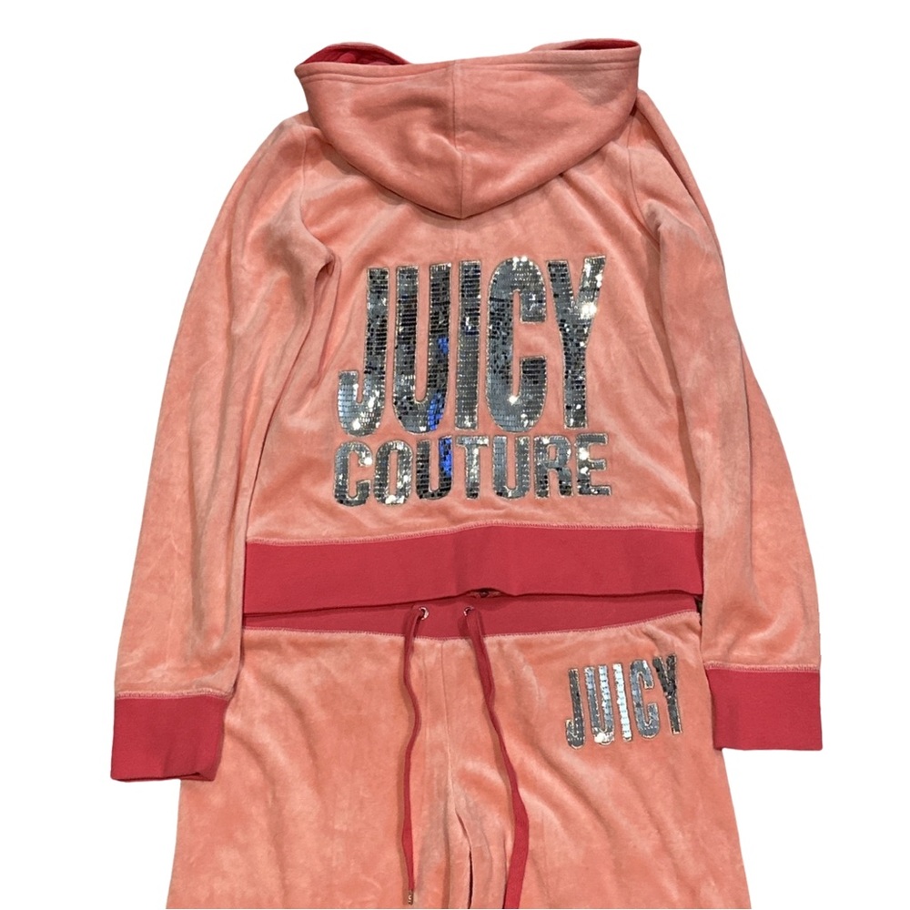 Juicy Couture Pink Hoodie with Silver Accents